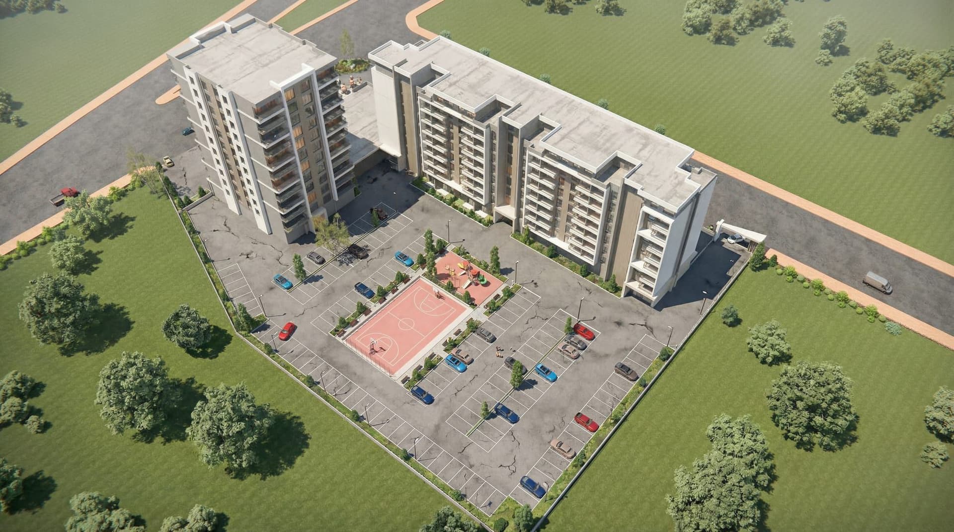 Laviva Plus kuşbakışı yerleşim renderı